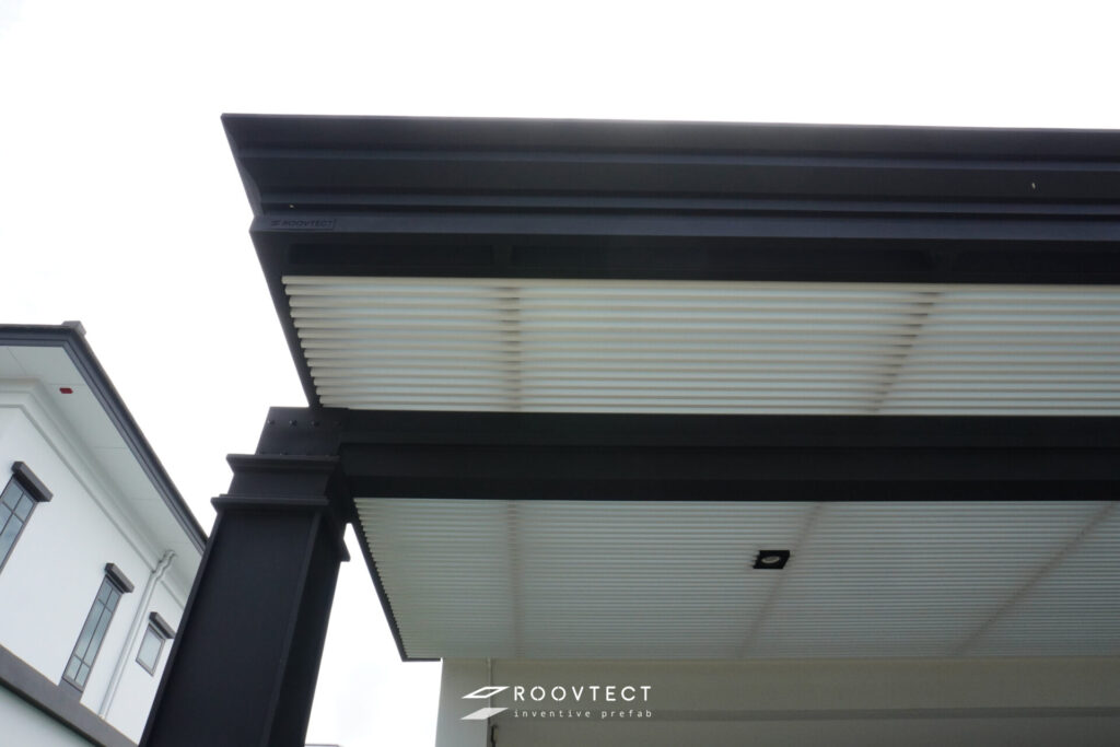 โรงรถ Classical Contemporary จาก ROOVTECT หมู่บ้านเศรษฐสิริ ราชพฤกษ์ - สาย 1