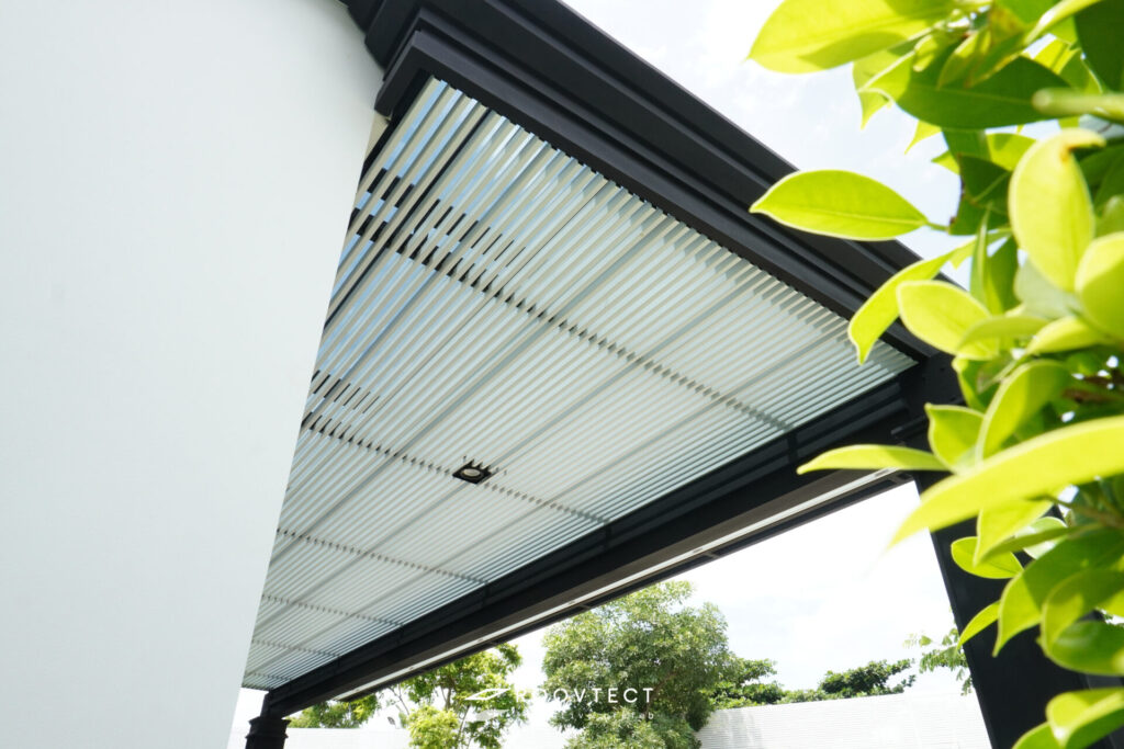 โรงรถ Classical Contemporary จาก ROOVTECT หมู่บ้านเศรษฐสิริ ราชพฤกษ์ - สาย 1