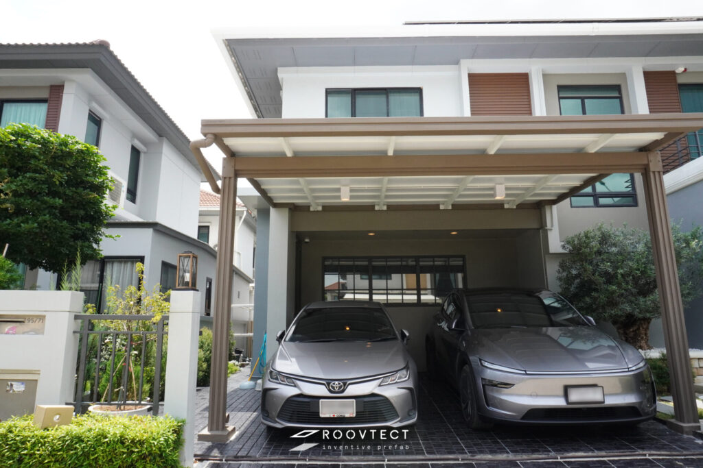 หลังคาโรงรถไวนิล โรงจอดรถไวนิล จาก ROOVTECT