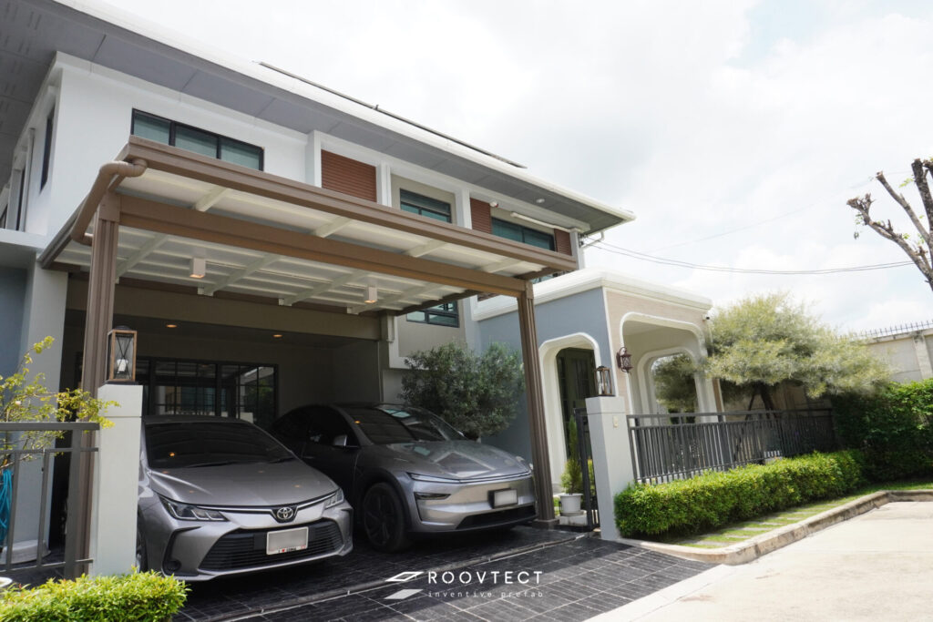 หลังคาโรงรถไวนิล โรงจอดรถไวนิล จาก ROOVTECT